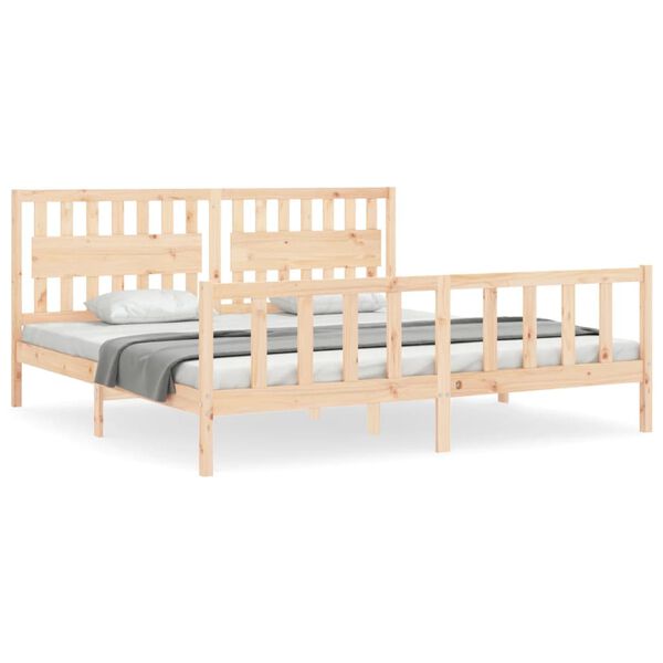 vidaXL Bed Frame without Mattress 200x200 cm Solid Wood Pine