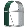 vidaXL Log Holder Green 80x45x120 cm Galvanised Steel