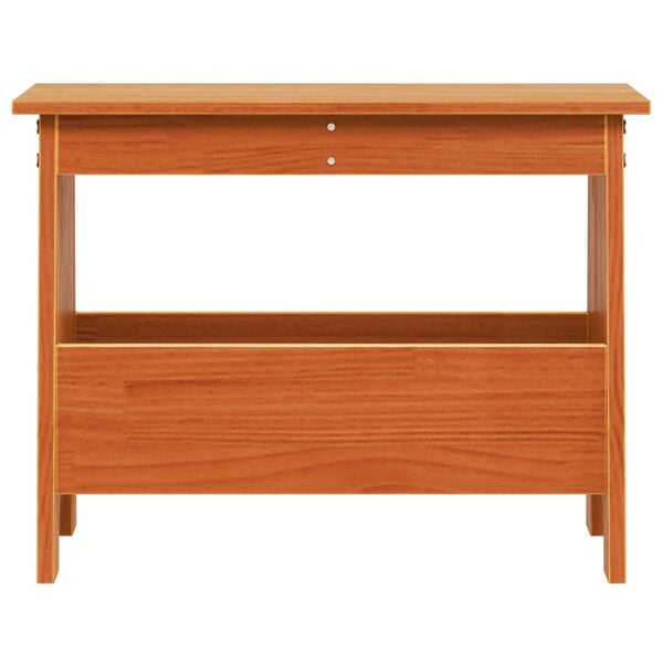 vidaXL Hall Bench Wax Brown 60x28x45 cm Solid Wood Pine