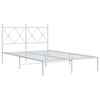 vidaXL Metal Bed Frame without Mattress with Headboard White 120x190cm