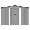 vidaXL Garden Shed 257x298x178 cm Metal Grey