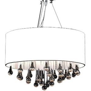 vidaXL Chandelier with 85 Crystals White