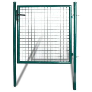 vidaXL Single Door Fence Gate 100x100 cm Powder-Coated Steel