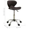 vidaXL Salon Spa Stool Brown Faux Leather