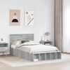 vidaXL Bed Frame with Shelf Grey Sonoma 120 x 190 cm Engineered Wood