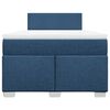 vidaXL Box Spring Bed with Mattress Blue 120x200 cm Fabric