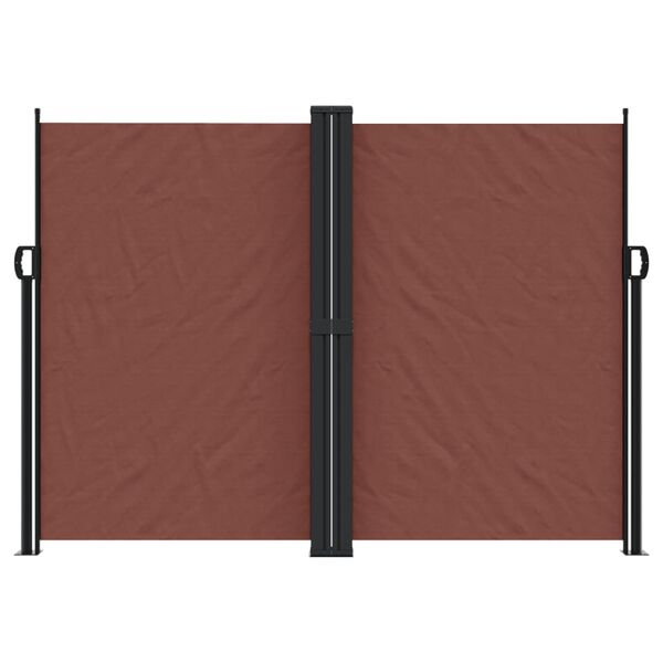 vidaXL Retractable Side Awning Brown 180x1200 cm