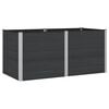 vidaXL Garden Raised Bed Black 200 x 100 x 91 cm WPC and Aluminium