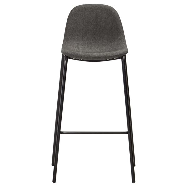 vidaXL Bar Stools 4 pcs Dark Grey Fabric