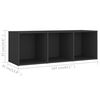 vidaXL TV Cabinets 2 pcs Grey 107x35x37 cm Engineered Wood
