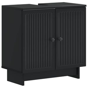 vidaXL Bathroom Sink Cabinet EDE Black 59.5 x 31.5x 59 cm