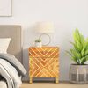 vidaXL Bedside Cabinet Brown and Black 50x33x60 cm Solid Wood Mango