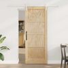 vidaXL Sliding Door Brown 78 x 202 cm Solid Pine Wood