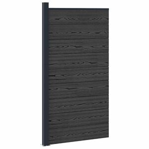 vidaXL Fence Panel 95 x 186 cm WPC and Aluminium Black
