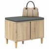 vidaXL Hall Bench with Cushion with Storage Sonoma Oak 60 x 38 x 46 cm