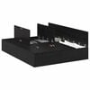 vidaXL Storage Bed Frame Black Oak 160 x 200 cm Engineered Wood