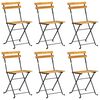 vidaXL 7 Piece Folding Outdoor Dining Set Solid Acacia Wood