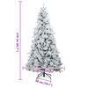 vidaXL Artificial Hinged Christmas Tree Snow Flocked White 210 cm