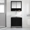 vidaXL Bathroom Sink Cabinet Black Oak 65 x 33 x 60 cm Engineered wood