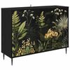 vidaXL Sideboard RHENEN Black Oak 102 x 33 x 76 cm Engineered Wood