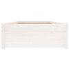 vidaXL Bed Frame without Mattress with Drawers White Small Single