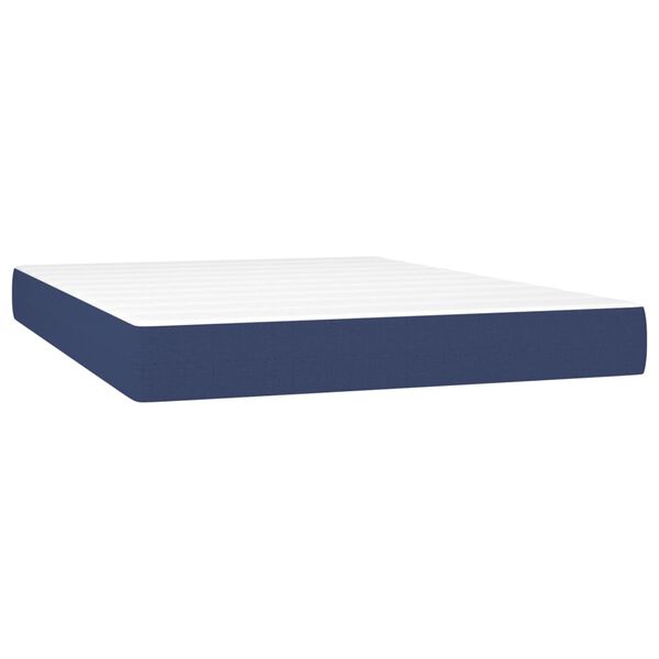 vidaXL Pocket Spring Bed Mattress Blue 140x190x20 cm Fabric