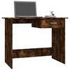 vidaXL Desk Smoked Oak 100x50x76 cm Engineered Wood