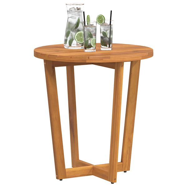 vidaXL Garden Side Table Round Ø70x75 cm Solid Wood Acacia