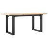 vidaXL Coffee Table O-Frame 100x50x45 cm Solid Wood Pine and Steel
