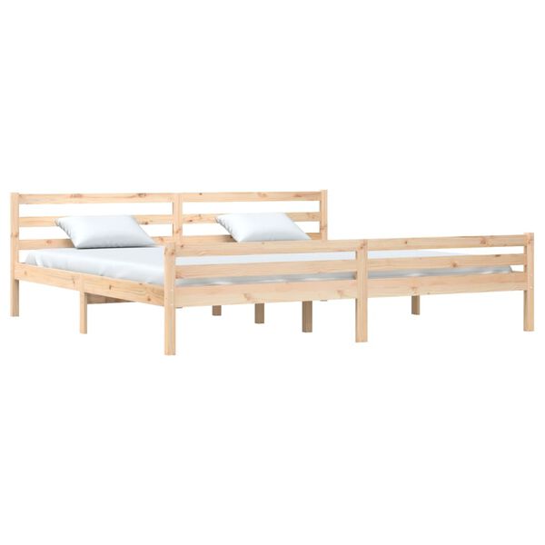 vidaXL Bed Frame without Mattress Solid Wood 200x200 cm