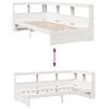 vidaXL Bookcase Bed without Mattress White 90x200 cm Solid Wood Pine