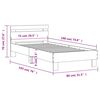 vidaXL Bed Frame without Mattress with LED Lights Smoked Oak 75x190 cm Small Single