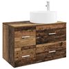 vidaXL Bathroom Furniture Set 2 pcs Old Wood Engineered Wood