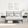 vidaXL Floating Nightstands 2 pcs Black 40x30x15 cm Engineered Wood