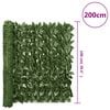 vidaXL Balcony Screen with Dark Green Leaves 200x100 cm