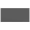vidaXL Floating Wall Shelves 4 pcs High Gloss Grey 50x23x3.8 cm MDF