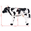 vidaXL Standing Plush Toy Cow Black and White XXL