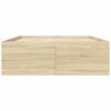 vidaXL Bed Frame without Mattress Sonoma Oak 120x190 cm Small Double