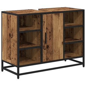 vidaXL Bathroom Cabinet Old Wood 80 x 33 x 60 cm Engineered Wood