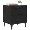 vidaXL Bed Cabinet 2 pcs Black oak 40 x 35 x 47.5 cm Engineered wood
