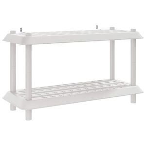 vidaXL Shelving Unit 2-Tier 100 x 40 x 55.5 cm PP White