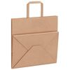 vidaXL Paper Bags 50 pcs with Handles Brown 26x17x25 cm