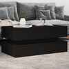 vidaXL Coffee Table with LED Lights Black 90x50x40 cm