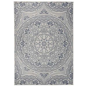 vidaXL Outdoor Flatweave Rug 120x170 cm Blue Pattern