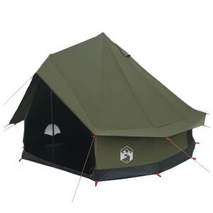 vidaXL Family Tent Army Green 6-Person Polycotton