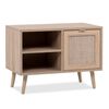 Finori Shoe Chest Bali 73A Sonoma Oak and Natural Cane Print