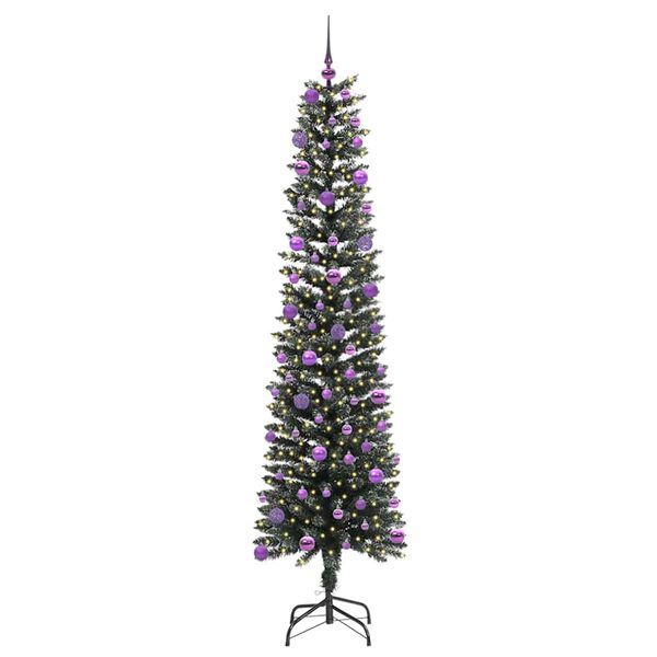 vidaXL Artificial Christmas Tree with 300 LEDs with Stand Green 210 cm