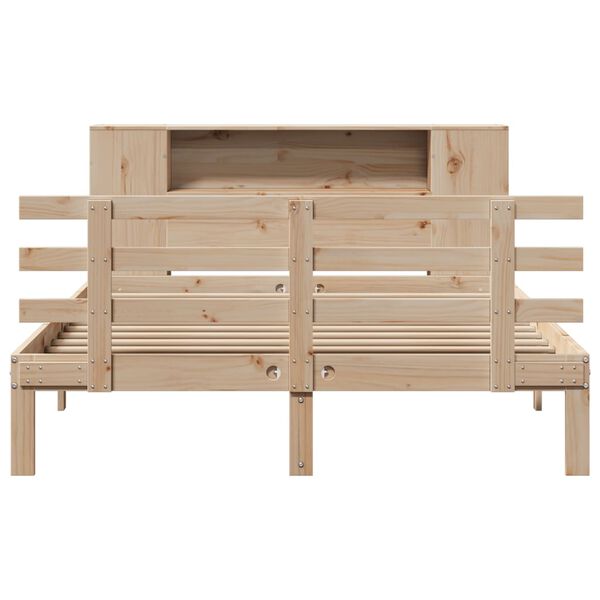 vidaXL Bookcase Bed without Mattress 140x190cm Solid Wood Pine