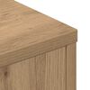 vidaXL Headboard Cabinet with LED Artisan Oak 160 x 16.5 x 103.5 cm