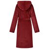 vidaXL Bathrobe Hoodie Bordeaux Red XXXL Flannel